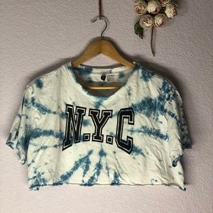 H&M tie dye crop top